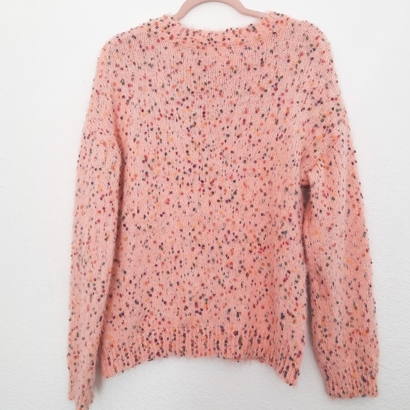 MAIN STRIP PINK RAINBOW FLECK SWEATER S - Picture 2 of 5